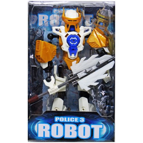 Трансформер "Police 3 Robot", білий (18 см) фото