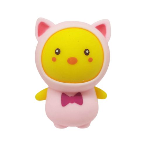 Игрушка-антистресс "Котик в костюме", розовый фото
