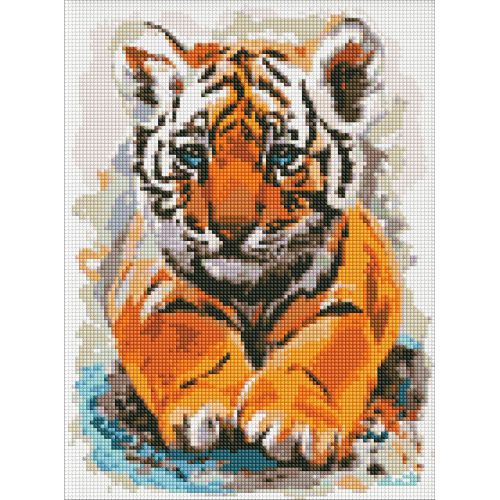 Алмазна мозаїка "Маленьке тигреня"  30х40 см фото