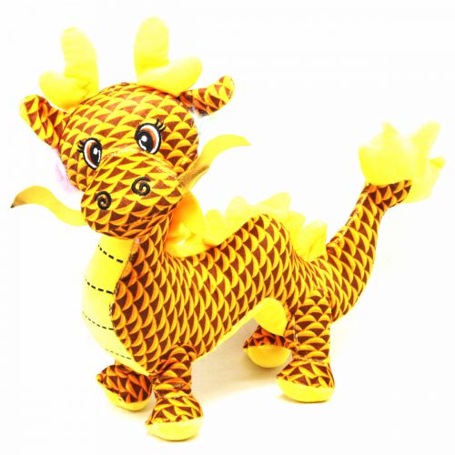 Мягкая игрушка "Китайский дракон" (золотой) фото