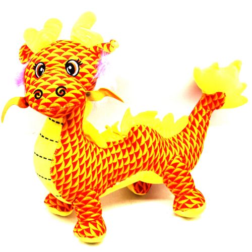 Мягкая игрушка "Китайский дракон" (оранжевый) фото