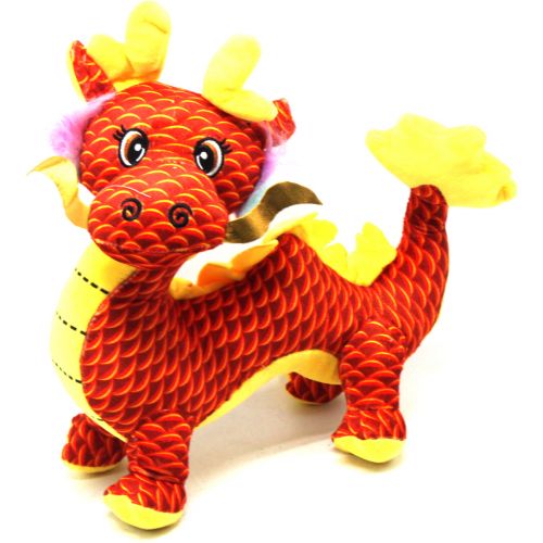 Мягкая игрушка "Китайский дракон" (красный) фото
