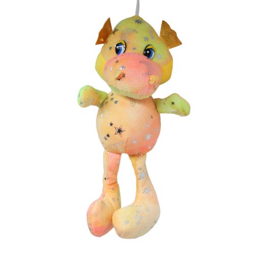 Мʼяка іграшка "Дракон" (22 см), рожево-жовтий фото