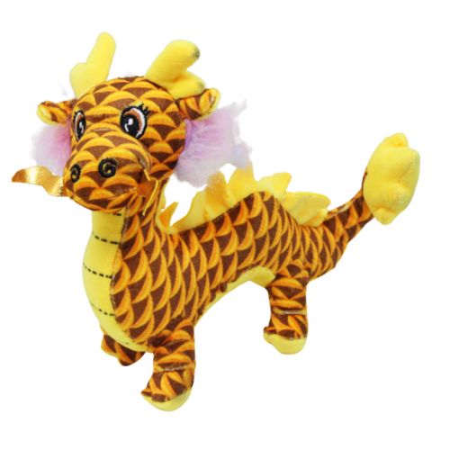 Мягкая игруша "Китайский дракон", желтый (23 см) фото