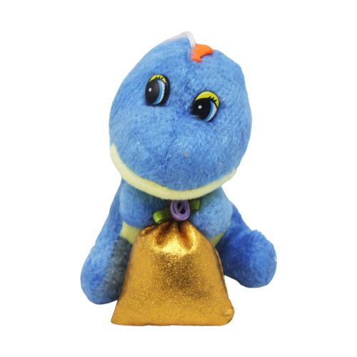 Мягкая игрушка "Дракон с мешочком", голубой (9 см) фото