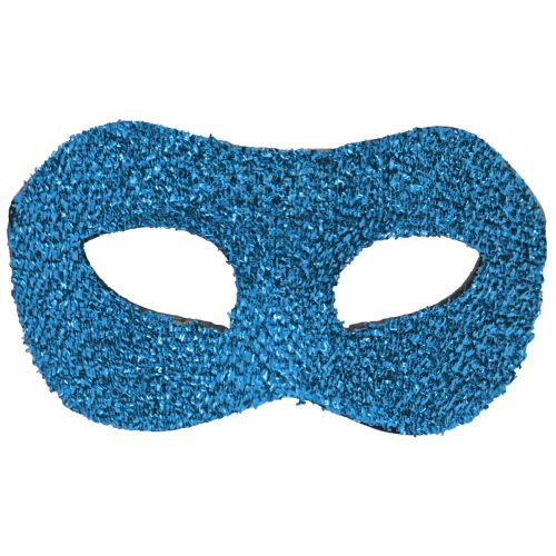 Маска карнавальна з блискітками (блакитна) фото