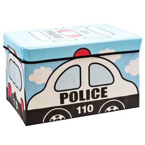Кошик-пуфик для іграшок "Поліція" фото