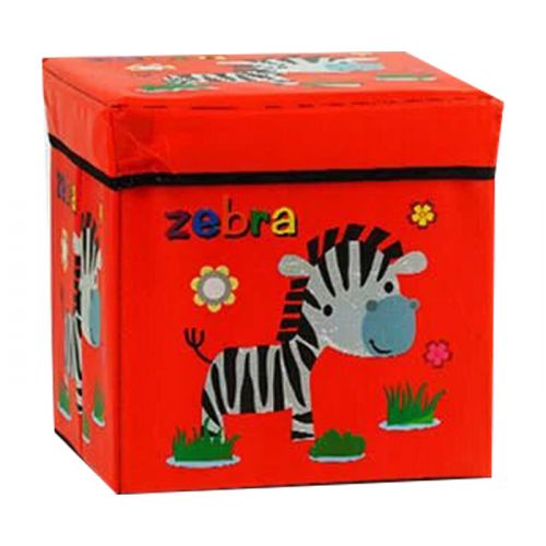 Кошик-пуфик для іграшок "Весела зебра" фото