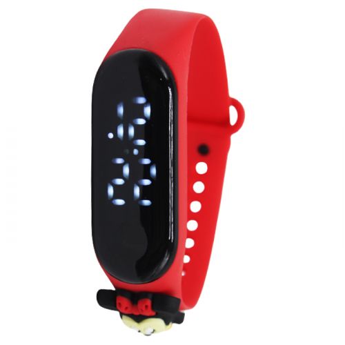 Сенсорные электронные часы (красный) фото