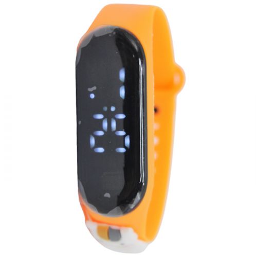 Сенсорний електронний годинник (помаранчевий) фото