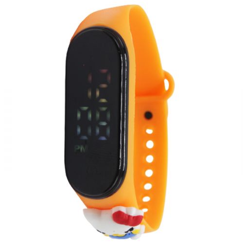 Сенсорний електронний годинник (помаранчевий) фото