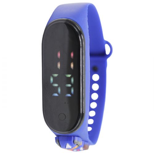 Сенсорний електронний годинник (синій) фото