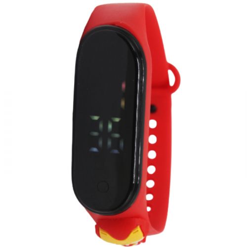 Сенсорний електронний годинник (червоний) фото