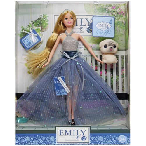 Лялька "Emily" з песиком (у блакитному) фото