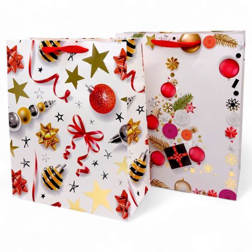 Пакет паперовий LARGE  XMAS 26x12,7x32,4  210gsm , асорті  мініатюра фото 1
