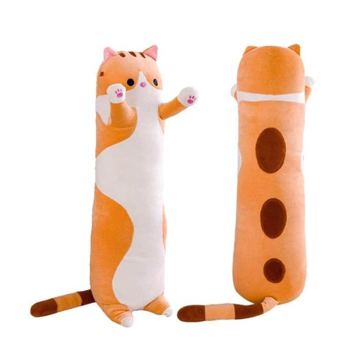 Мягкая игрушка-обнимашка "Кот-батон", оранжевый фото