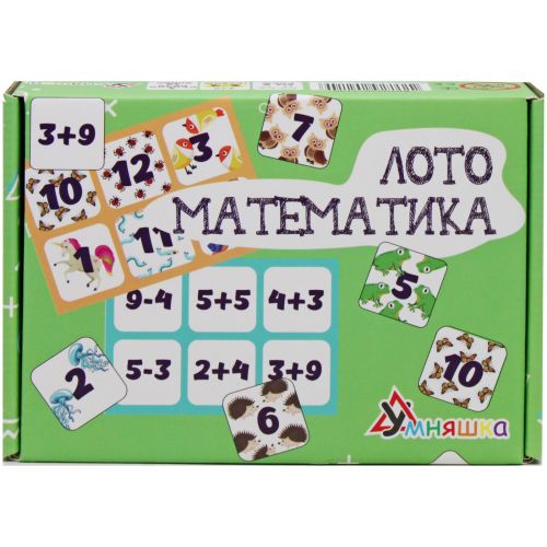 Развивающая настольная игра "Лото математика" (укр) фото