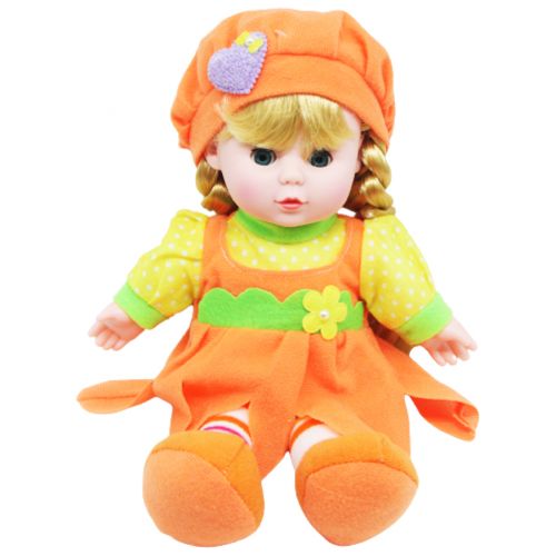 Мягкая кукла "Lovely Doll" (оранжевая) фото