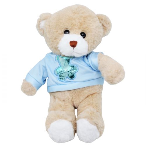 М'яка іграшка Ведмедик в блакитному 30 см ВИД 2 фото