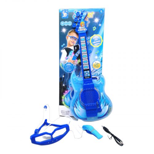 Игровой набор "Гитара с микрофоном" (голубой) фото