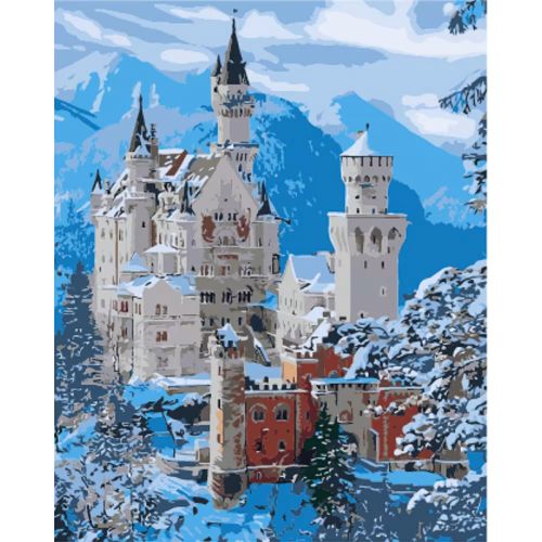Картина по номерам "Замок в снегу" ★★★ фото