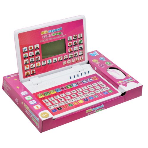 Дитячий ноутбук "Мій перший компʼютер" (рожевий) фото