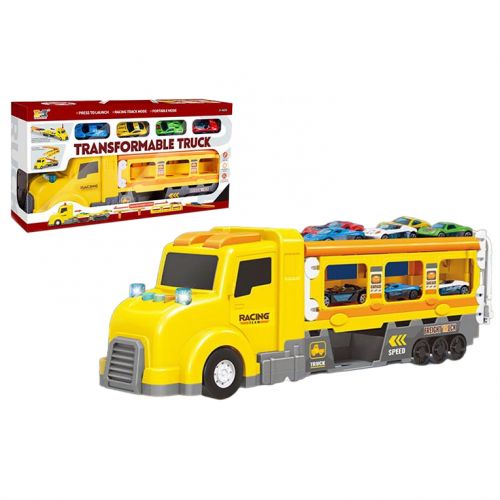 Игровой набор с автовозом "Transformable truck" фото