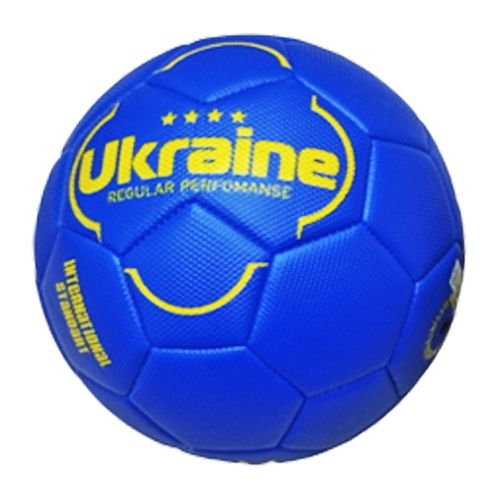 Мʼяч футбольний №3 "Ukraine" (синій) фото