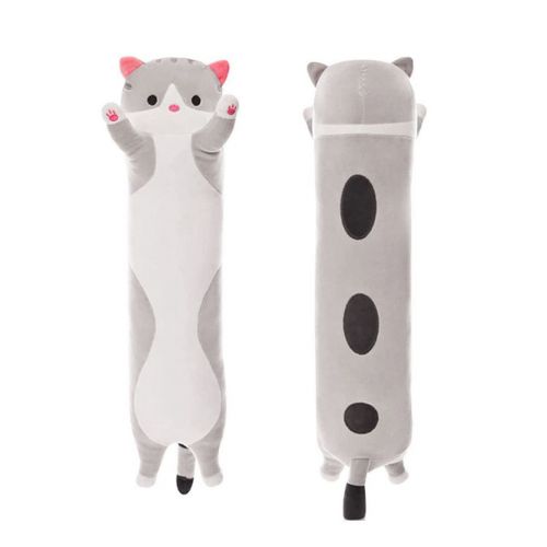 Мягкая игрушка-обнимашка "Кот батон", 45 см (серый) фото