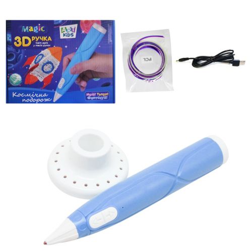 3D ручка із пластиком "Magic", блакитна фото