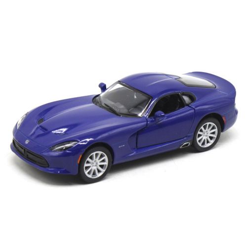 Уцінка.  Машинка Kinsmart "2013 SRT Viper GTS" синя - Суттево зім*ятий кут коробки фото