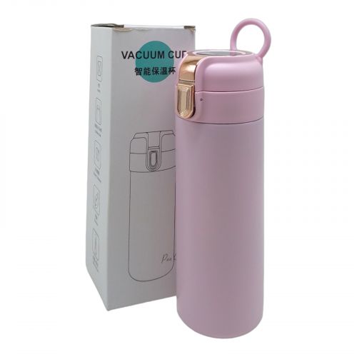 Термос Smart Cup Led стальной 420 мл розовый фото