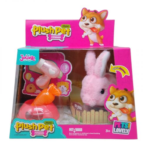 Игровой набор с зайчиком "Plush Pet" (розовый) фото