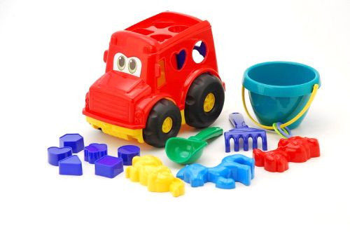 Сортер- автобус "Бусик" №3 (червоний)  мініатюра фото 1