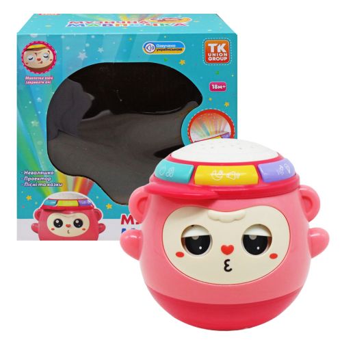 Музична іграшка з проектором "Мавпочка" (рожева) фото