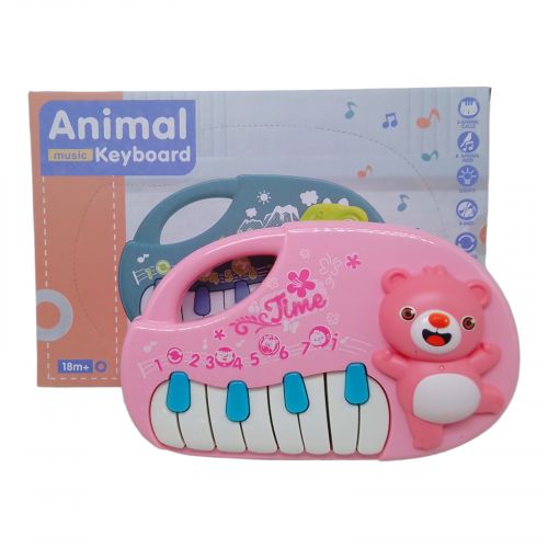 Пианино детское "Animal kingdom" (розовый) фото