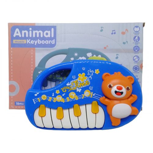 Пианино детское "Animal kingdom" (синий) фото