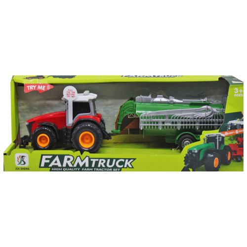 Трактор с прицепом "Farm Truck", красный фото