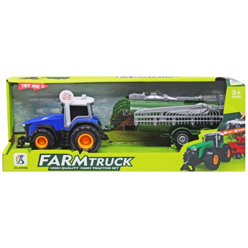 Трактор з причепом "Farm Truck", синій фото