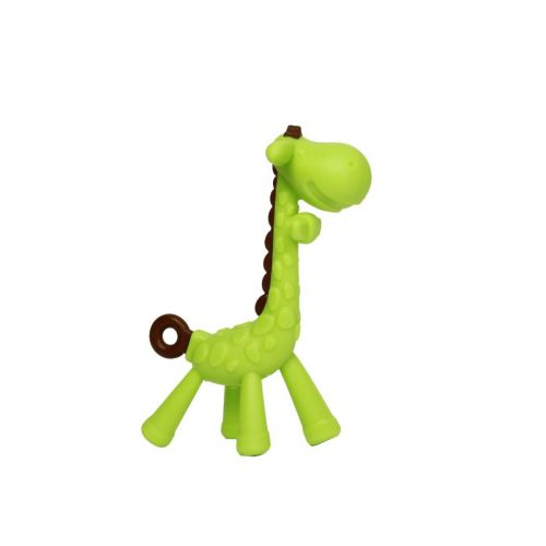 Прорізувач силіконовий "Жираф" (зелений) фото