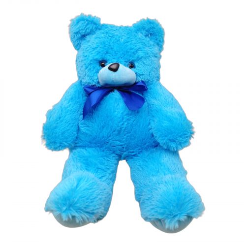 Мʼяка іграшка "Ведмідь Бонік", блакитний фото