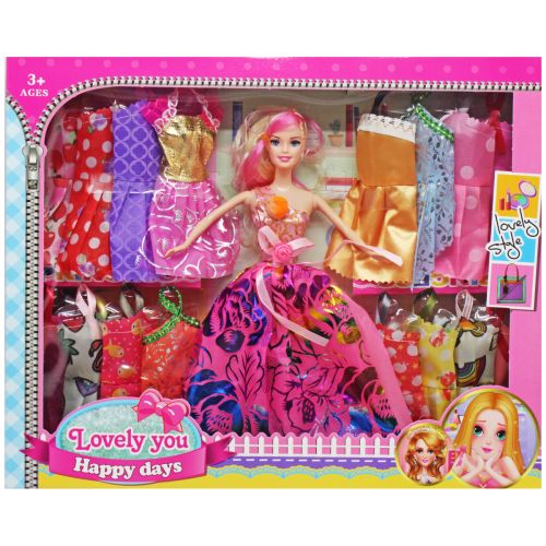 Кукла с гардеробом "Lovely you" в розовом фото