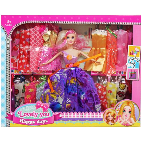 Лялька з гардеробом "Lovely you" у фіолетовому фото