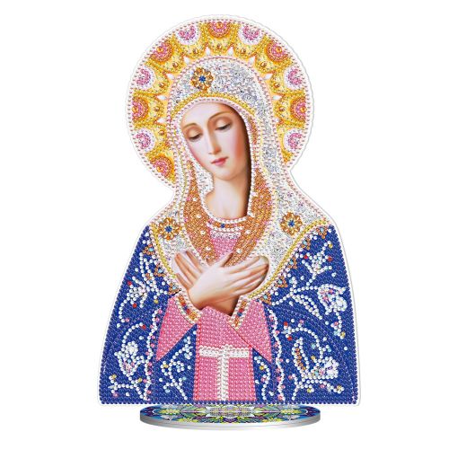 Алмазная мозаика на подставке "Икона Божией Матери" фото