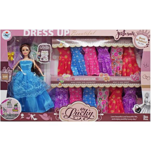 Лялька з гардеробом "Lucky Princess" (у блакитному) фото