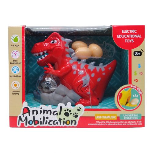Интерактивная игрушка "Динозавр", красный (несет яйца) фото