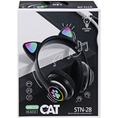 Бездротові навушники "Cat headset" (чорний) фото