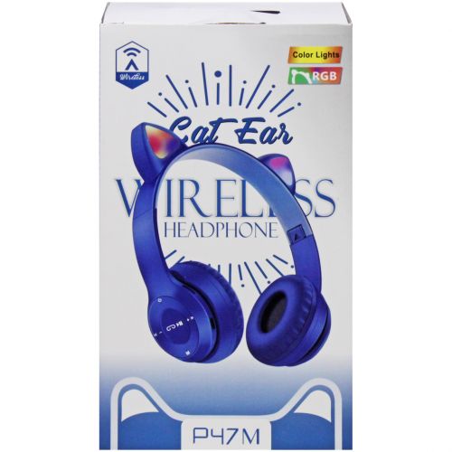 Бездротові навушники "Cat Ears" (сині) фото