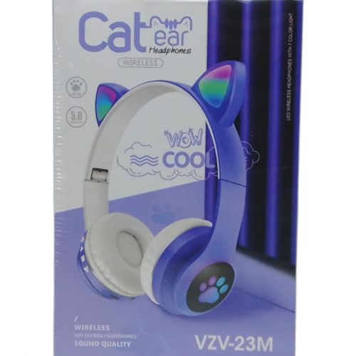 Бездротові навушники Кішечка фіолетовий вид2 фото