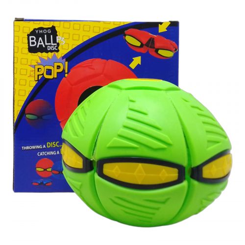 Мяч-трансформер  "Flat Ball Disc: Мячик-фрисби", салатовый фото